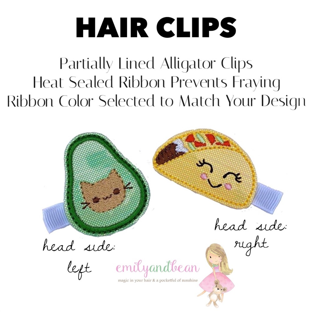 Cutie Pinecone Embroidered Hair Clip - Picture 3 of 3